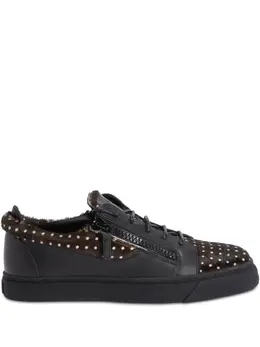 Giuseppe Zanotti: Чёрные кроссовки  Frankie