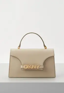 DKNY: Бежевая сумка 