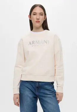 Armani Exchange: Бежевый свитшот 