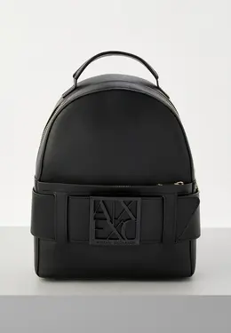 Armani Exchange: Чёрный рюкзак 