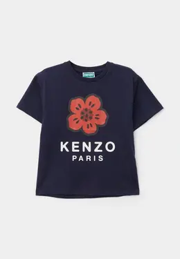 Kenzo: Синяя футболка 