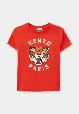 Kenzo: Красная футболка 