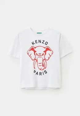 Kenzo: Белая футболка 