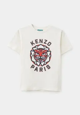 Kenzo: Белая футболка 