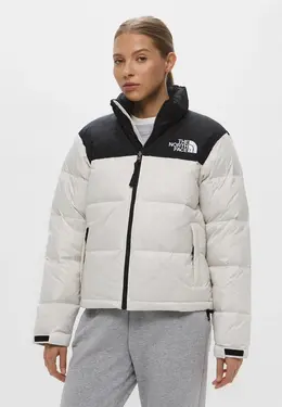 The North Face: Белый пуховик 