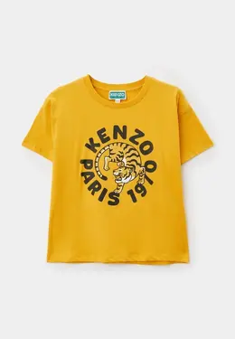 Kenzo: Жёлтая футболка 