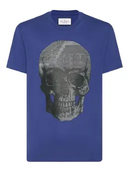 Philipp Plein: Голубая футболка  Skull