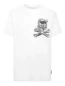Philipp Plein: Белая футболка  Skull