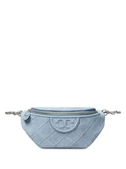 Tory Burch: Голубая сумка  Fleming