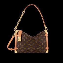 Louis Vuitton: Коричневая сумка 