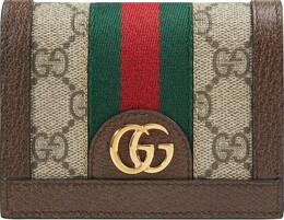 Gucci: Коричневый кошелёк  GG Supreme