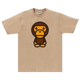 A BATHING APE: Бежевая футболка 