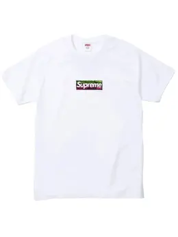 Supreme: Белая футболка  Box Logo