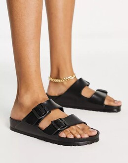 Birkenstock: Чёрные сандалии  Arizona