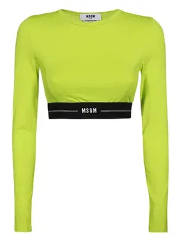 MSGM: Зелёная футболка 