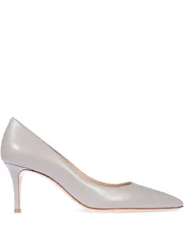 Gianvito Rossi: Серебристые туфли 