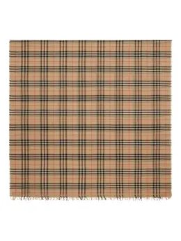 Burberry: Бежевый шарф 