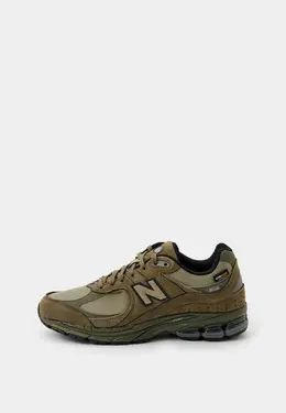 New Balance: Кроссовки цвета хаки 