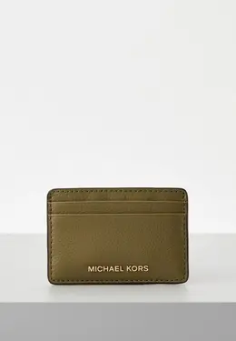 Michael Michael Kors: Картхолдер цвета хаки 