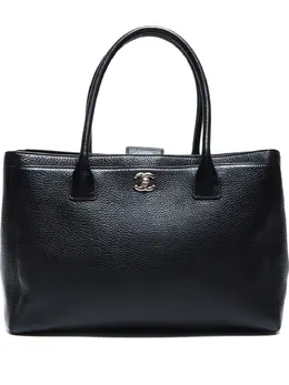 CHANEL Pre-Owned: Чёрная сумка-шоппер 