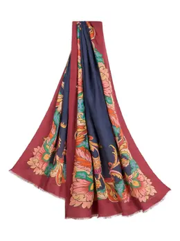 ETRO: Шарф с растительным принтом 