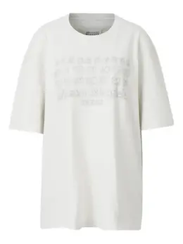 Maison Margiela: Белая футболка  Numbers
