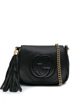 Gucci Pre-Owned: Чёрная сумка через плечо 