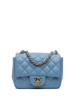 CHANEL Pre-Owned: Голубая сумка через плечо 