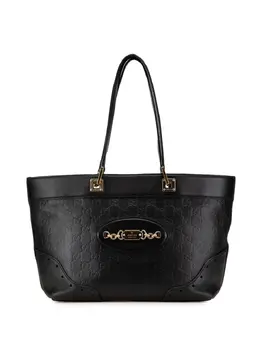 Gucci Pre-Owned: Чёрная сумка-шоппер 