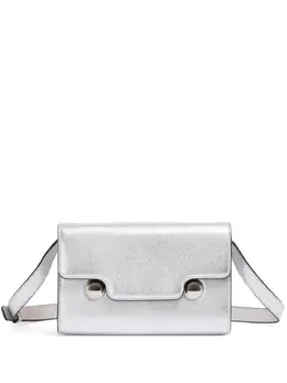 Marni: Серебристая сумка 