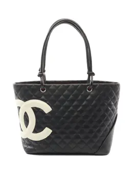 CHANEL Pre-Owned: Чёрная сумка-шоппер 
