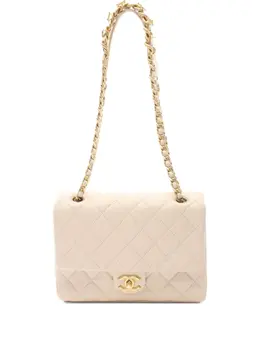 CHANEL Pre-Owned: Бежевая сумка 