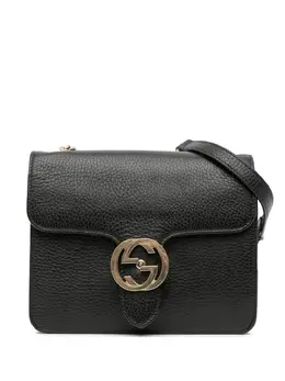 Gucci Pre-Owned: Чёрная сумка через плечо 