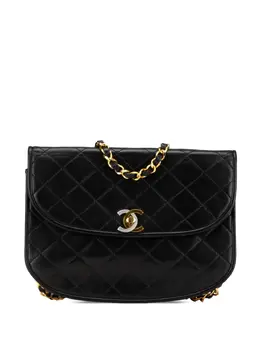 CHANEL Pre-Owned: Чёрная сумка через плечо 