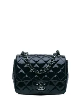 CHANEL Pre-Owned: Голубая сумка через плечо 