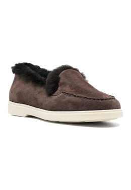 Santoni: Коричневые лоферы 