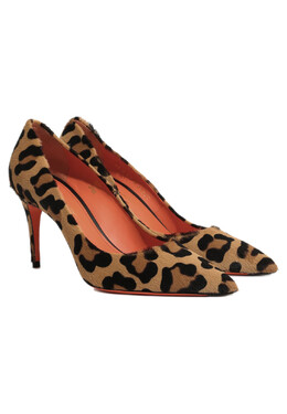 Santoni: Оранжевые туфли 