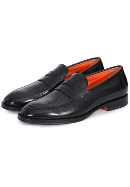 Santoni: Чёрные туфли 