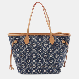 Louis Vuitton: Голубая сумка  Neverfull MM