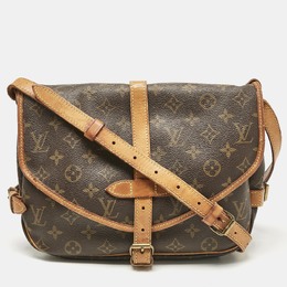 Louis Vuitton: Коричневая сумка 