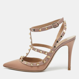 Valentino: Бежевые туфли  Rockstud