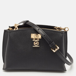 Michael Kors: Чёрная сумка через плечо 