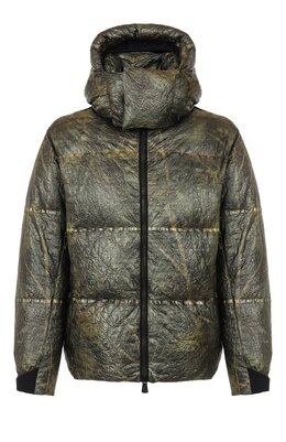 Moncler Grenoble: Пуховик цвета хаки 