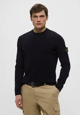 Stone Island: Синий свитер 