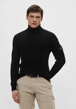 Stone Island: Чёрный свитер 