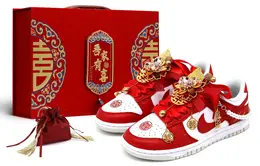 Nike: Красные кроссовки  Dunk