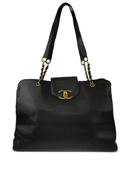 CHANEL Pre-Owned: Чёрная сумка 