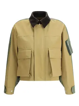 sacai: Бежевая куртка 