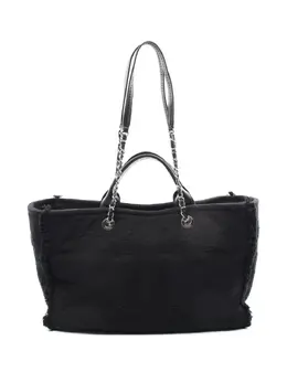 CHANEL Pre-Owned: Чёрная сумка-шоппер 