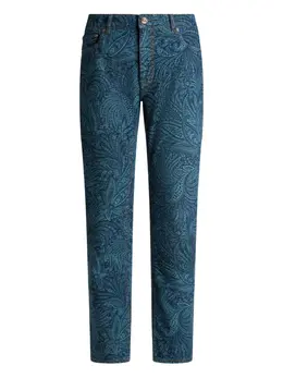 ETRO: Жаккардовые джинсы 